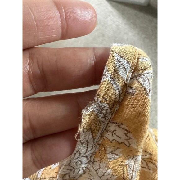 Daughters Of India 100% Cotton Kyra Cumin Paisley Semi Sheer Mini Dress XS - Picture 10 of 10